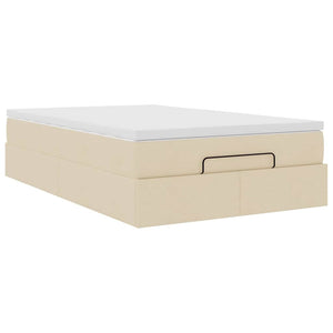 Ottoman Bett mit Matratze Creme 120x200