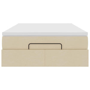 Ottoman Bett mit Matratze Creme 120x200