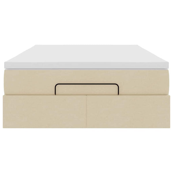 Ottoman Bett mit Matratze Creme 120x200