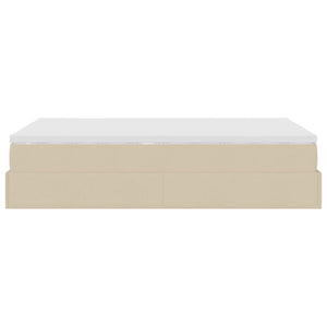 Ottoman Bett mit Matratze Creme 120x200