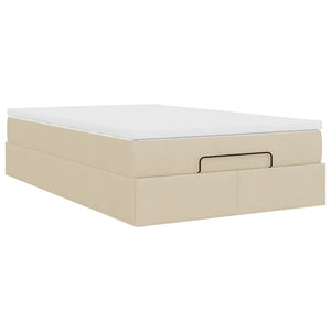 Ottoman Bett mit Matratze Creme 120x200