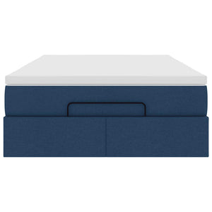 Ottoman Bett mit Matratze Blau 120x200 cm