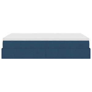 Ottoman Bett mit Matratze Blau 120x200 cm