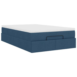 Ottoman Bett mit Matratze Blau 120x200 cm