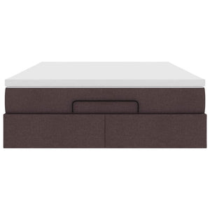 Ottoman Bett mit Matratze Dunkelbraun 140x190 cm