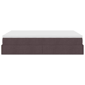 Ottoman Bett mit Matratze Dunkelbraun 140x190 cm
