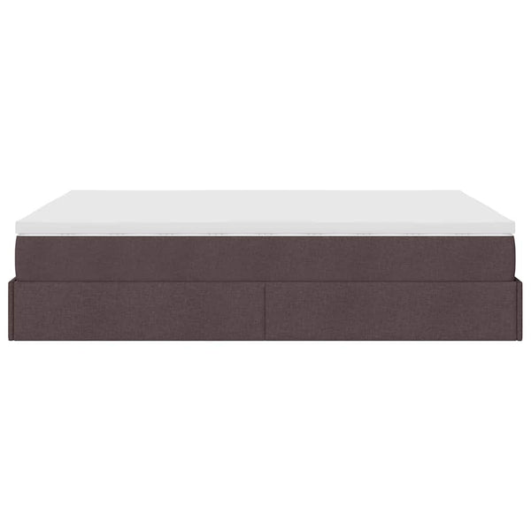 Ottoman Bett mit Matratze Dunkelbraun 140x190 cm