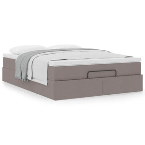 Ottoman Bett mit Matratze Taupe 140x190 cm
