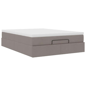 Ottoman Bett mit Matratze Taupe 140x190 cm