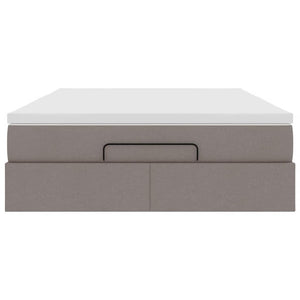Ottoman Bett mit Matratze Taupe 140x190 cm