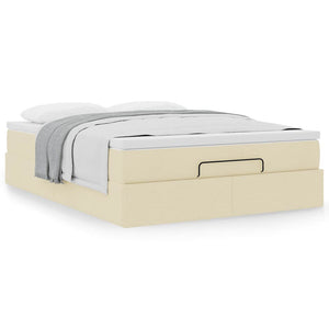 Ottoman Bett mit Matratze Creme 140x190 cm