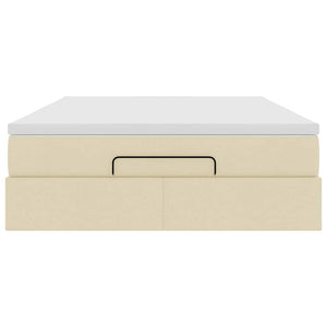 Ottoman Bett mit Matratze Creme 140x190 cm