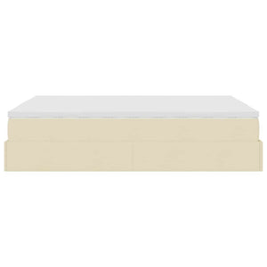 Ottoman Bett mit Matratze Creme 140x190 cm