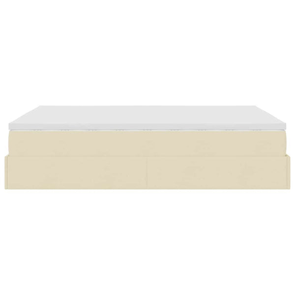 Ottoman Bett mit Matratze Creme 140x190 cm