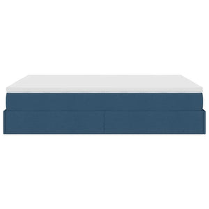 Ottoman Bett mit Matratze Blau 140x190 cm