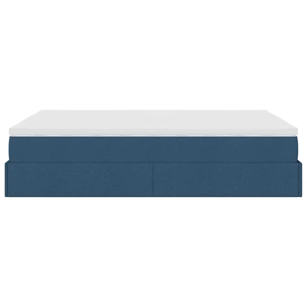 Ottoman Bett mit Matratze Blau 140x190 cm