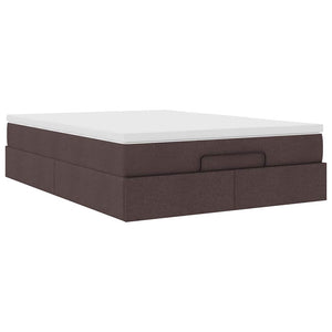Ottoman Bett mit Matratze Dunkelbraun 140x200 cm