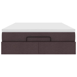 Ottoman Bett mit Matratze Dunkelbraun 140x200 cm