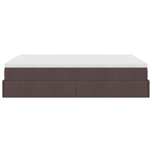 Ottoman Bett mit Matratze Dunkelbraun 140x200 cm