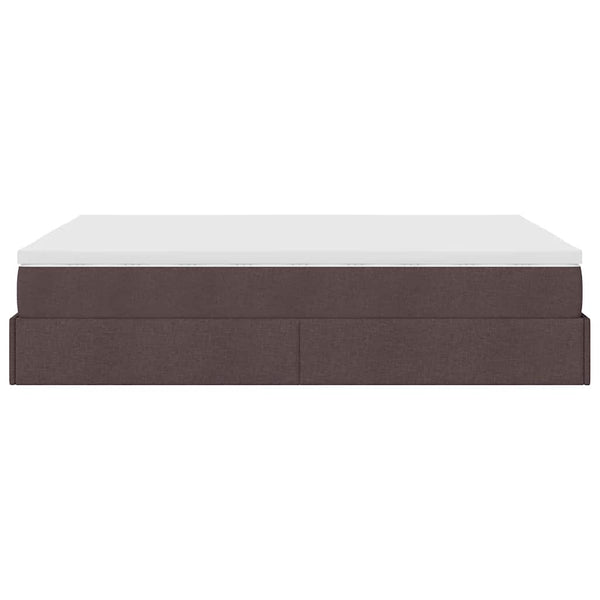 Ottoman Bett mit Matratze Dunkelbraun 140x200 cm