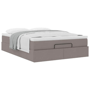 Ottoman Bett mit Matratze Taupe 140x200 cm