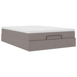 Ottoman Bett mit Matratze Taupe 140x200 cm
