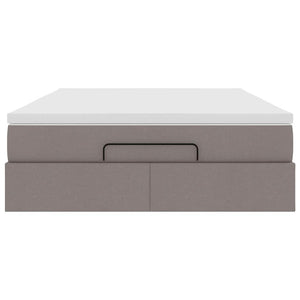 Ottoman Bett mit Matratze Taupe 140x200 cm