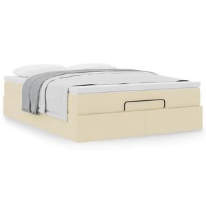Ottoman Bett mit Matratze Creme 140x200 cm