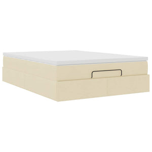 Ottoman Bett mit Matratze Creme 140x200 cm