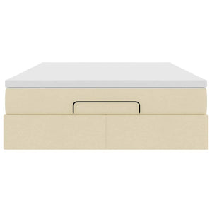 Ottoman Bett mit Matratze Creme 140x200 cm
