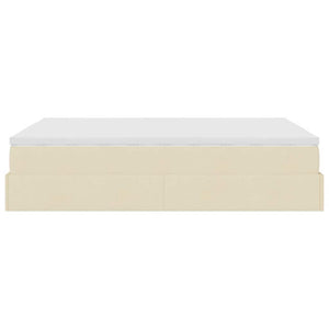 Ottoman Bett mit Matratze Creme 140x200 cm