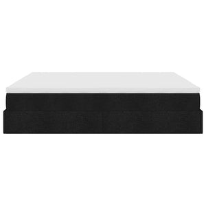 Ottoman Bett mit Matratze 160x200 cm Schwarz