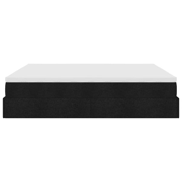 Ottoman Bett mit Matratze 160x200 cm Schwarz