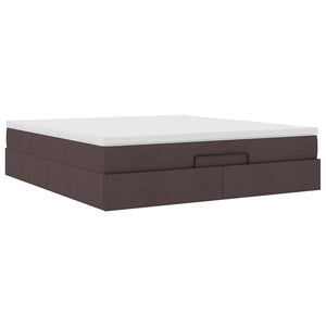Ottoman Bett mit Matratze 160x200 cm Dunkelbraun