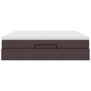 Ottoman Bett mit Matratze 160x200 cm Dunkelbraun