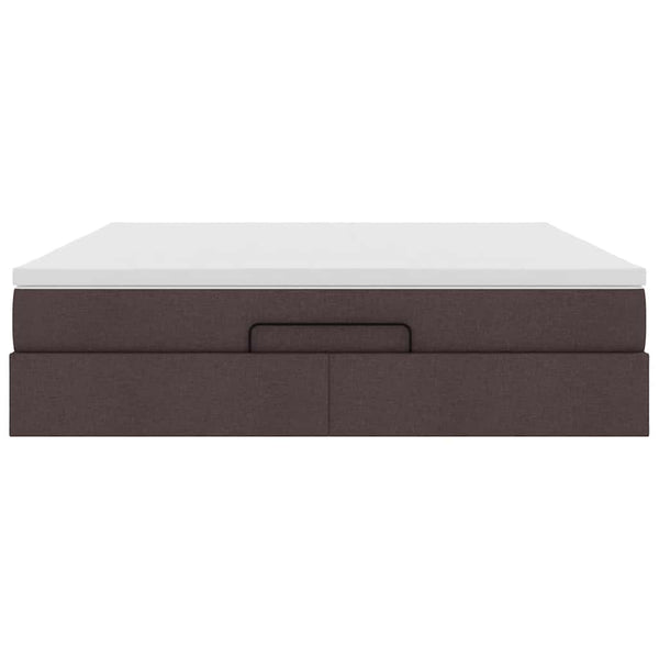 Ottoman Bett mit Matratze 160x200 cm Dunkelbraun