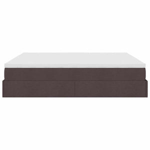 Ottoman Bett mit Matratze 160x200 cm Dunkelbraun