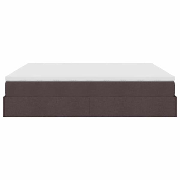 Ottoman Bett mit Matratze 160x200 cm Dunkelbraun