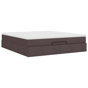 Ottoman Bett mit Matratze 160x200 cm Dunkelbraun