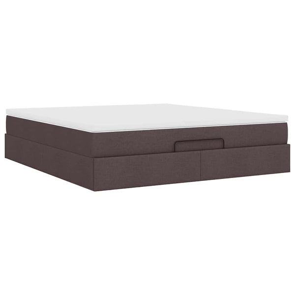 Ottoman Bett mit Matratze 160x200 cm Dunkelbraun