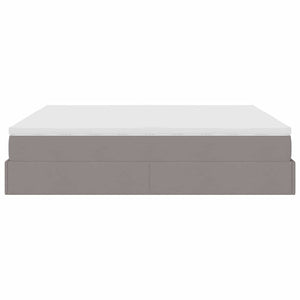Ottoman Bett mit Matratze Taupe 160x200 cm