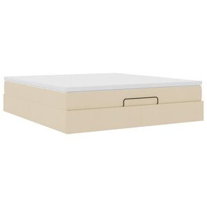 Ottoman Bett mit Matratze Creme 160x200 cm