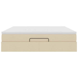 Ottoman Bett mit Matratze Creme 160x200 cm