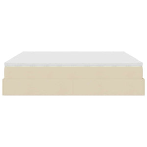 Ottoman Bett mit Matratze Creme 160x200 cm