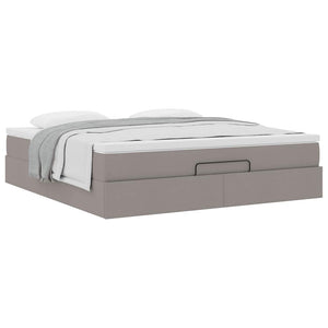 Ottoman Bett mit Matratze Taupe 180x200 cm