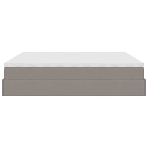 Ottoman Bett mit Matratze Taupe 180x200 cm