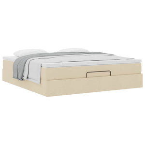 Ottoman Bett mit Matratze Creme 180x200 cm