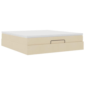 Ottoman Bett mit Matratze Creme 180x200 cm