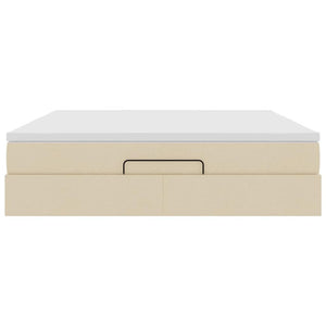 Ottoman Bett mit Matratze Creme 180x200 cm