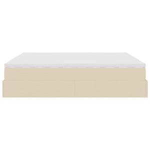 Ottoman Bett mit Matratze Creme 180x200 cm